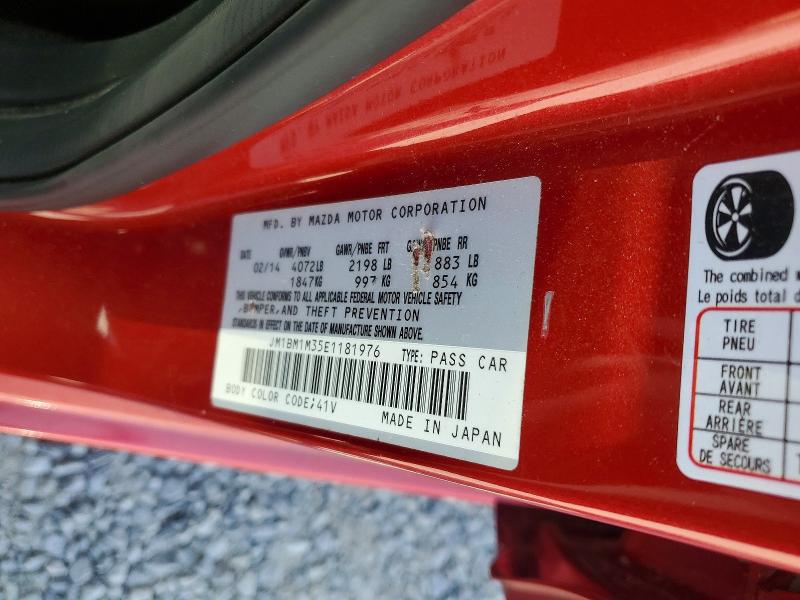64800506 :رقم المزاد ، JM1BM1M35E1181976 vin ، 2014 Mazda 3 مزاد بيع