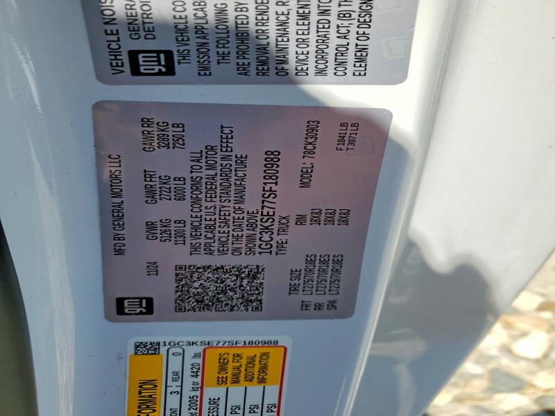 Aukcja sprzedaży 2025 Chevrolet Silverado, vin: 1GC3KSE77SF180988, numer aukcji: 64902896