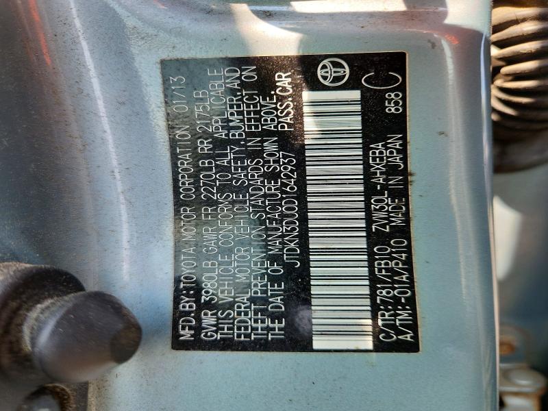 Продаж на аукціоні авто 2013 Toyota Prius, vin: JTDKN3DU0D1642937, номер лоту: 64505286