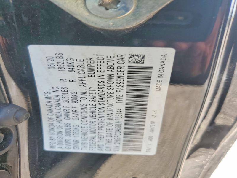 Aukcja sprzedaży 2020 Honda Civic, vin: 2HGFC3A58LH753144, numer aukcji: 65051436