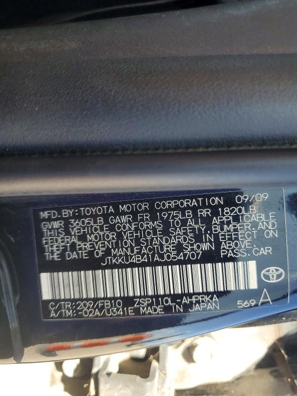 Продаж на аукціоні авто 2010 Scion Xd, vin: JTKKU4B41AJ054707, номер лоту: 65722866