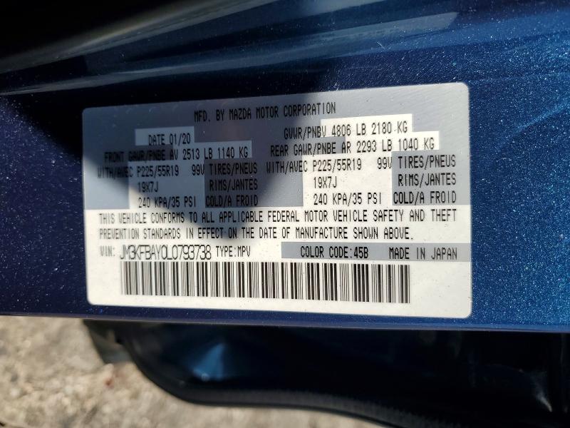 Продаж на аукціоні авто 2020 Mazda Cx-5, vin: JM3KFBAY0L0793738, номер лоту: 60519546
