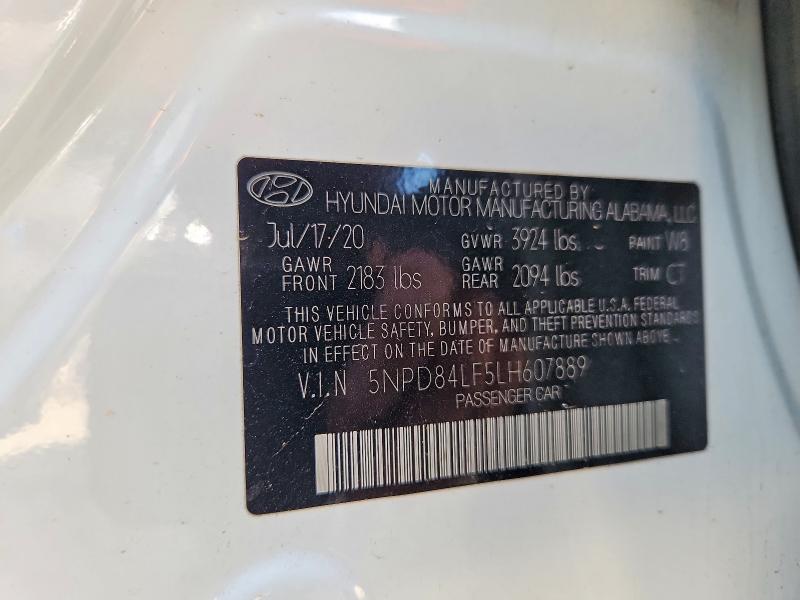Aukcja sprzedaży 2020 Hyundai Elantra, vin: 5NPD84LF5LH607889, numer aukcji: 66366366