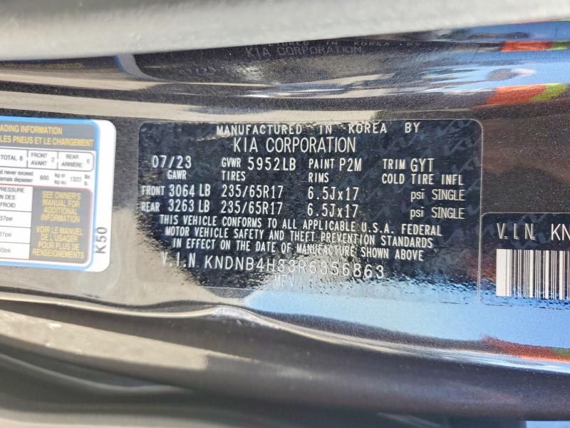 Aukcja sprzedaży 2024 Kia Carnival, vin: KNDNB4H33R6356863, numer aukcji: 65398926