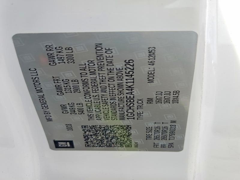 66190346 :رقم المزاد ، 1GCHSBEA4K1145226 vin ، 2019 Chevrolet Colorado مزاد بيع