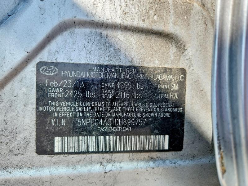 Продаж на аукціоні авто 2013 Hyundai Sonata, vin: 5NPEC4AC1DH699757, номер лоту: 64225546