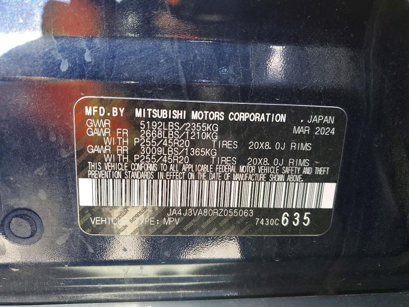 Продаж на аукціоні авто 2024 Mitsubishi Outlander, vin: JA4J3VA80RZ055063, номер лоту: 65348176