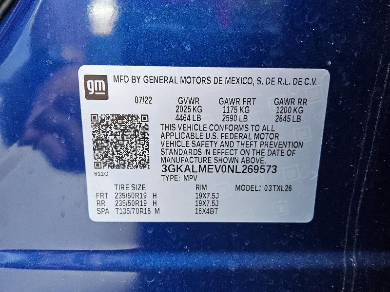 64240556 :رقم المزاد ، 3GKALMEV0NL269573 vin ، 2022 Gmc Terrain مزاد بيع