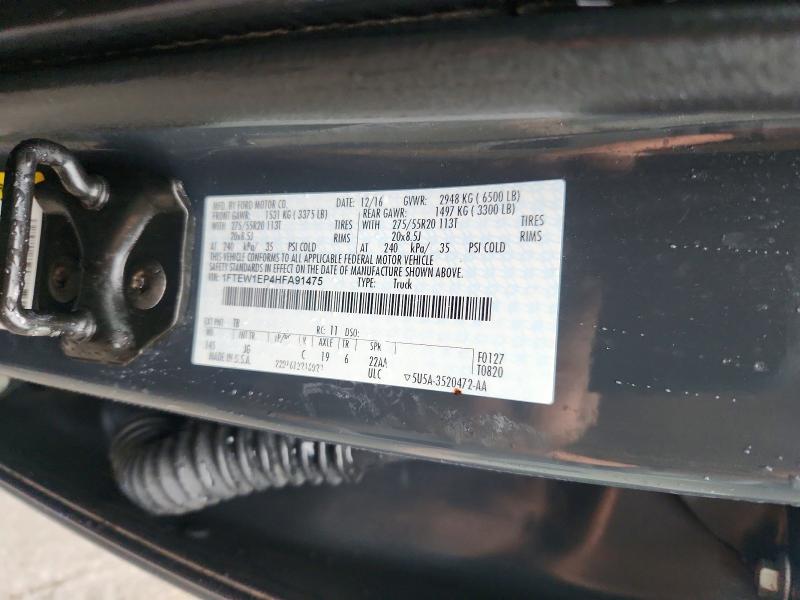 2017 Ford F150 მანქანა იყიდება აუქციონზე, vin: 1FTEW1EP4HFA91475, აუქციონის ნომერი: 66036126