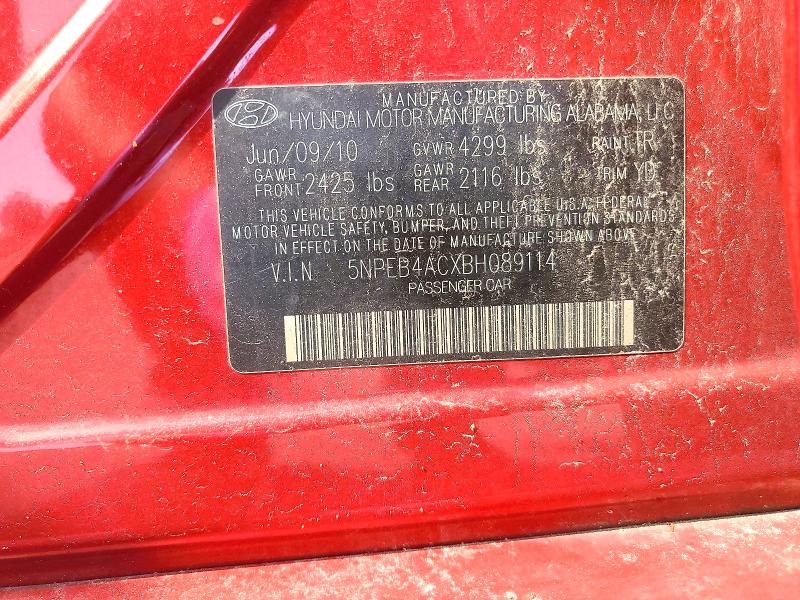 Продаж на аукціоні авто 2011 Hyundai Sonata, vin: 5NPEB4ACXBH089114, номер лоту: 63700406