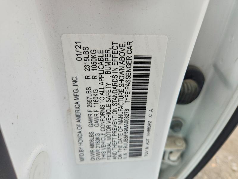 64080476 :رقم المزاد ، 19UUB5F69MA008278 vin ، 2021 Acura Tlx مزاد بيع