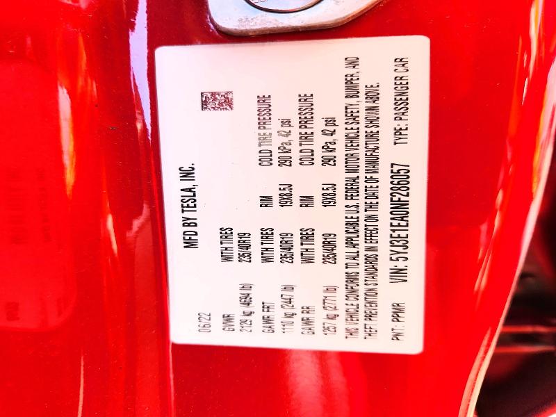 Продаж на аукціоні авто 2022 Tesla Model 3, vin: 5YJ3E1EA0NF286057, номер лоту: 65398226