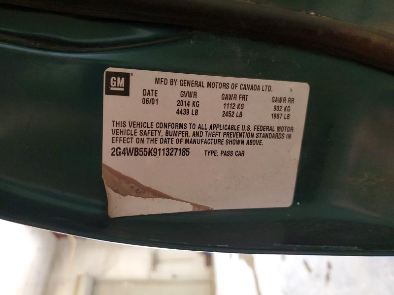 Продаж на аукціоні авто 2001 Buick Regal, vin: 2G4WB55K911327185, номер лоту: 64122716
