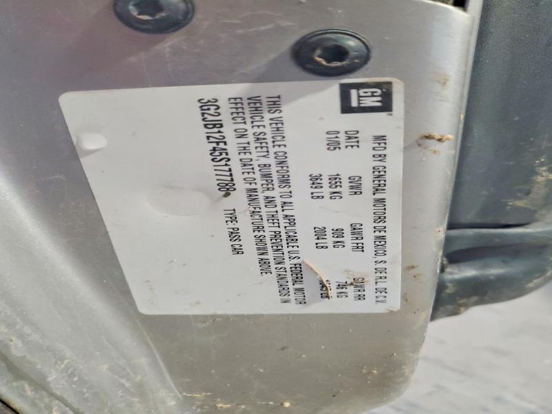 2005 Pontiac Sunfire მანქანა იყიდება აუქციონზე, vin: 3G2JB12F45S177788, აუქციონის ნომერი: 64065366
