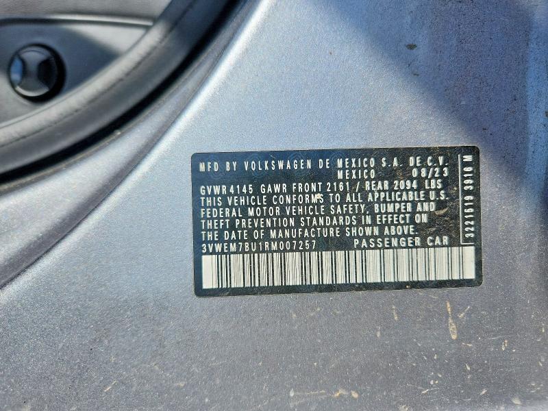 Продажа на аукционе авто 2024 Volkswagen Jetta, vin: 3VWEM7BU1RM007257, номер лота: 65549456