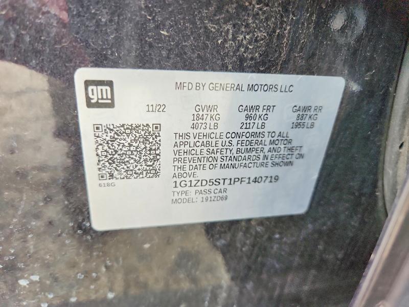 Продаж на аукціоні авто 2023 Chevrolet Malibu, vin: 1G1ZD5ST1PF140719, номер лоту: 64045706
