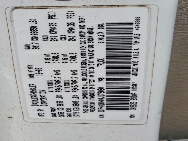 Aukcja sprzedaży 2004 Dodge Ram 1500, vin: 1D7HA18N04J170080, numer aukcji: 66291436