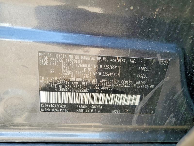 Продаж на аукціоні авто 2023 Toyota Rav4 Hybrid, vin: 4T3RWRFV3PU085807, номер лоту: 66136996