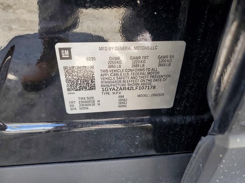 Продаж на аукціоні авто 2020 Cadillac Xt4, vin: 1GYAZAR42LF107178, номер лоту: 63741536