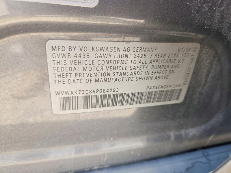 Продажа на аукционе авто 2008 Volkswagen Passat, vin: WVWAK73C88P084293, номер лота: 55662966