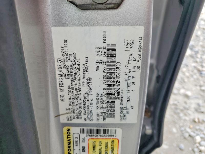 2016 Ford Fusion მანქანა იყიდება აუქციონზე, vin: 3FA6P0H78GR266910, აუქციონის ნომერი: 66249686