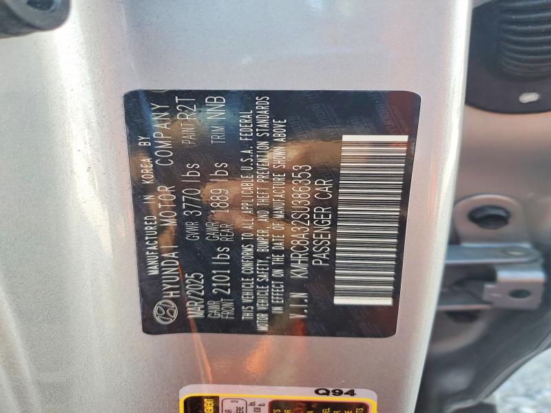 63656646 :رقم المزاد ، KMHRC8A32SU386353 vin ، 2025 Hyundai Venue مزاد بيع