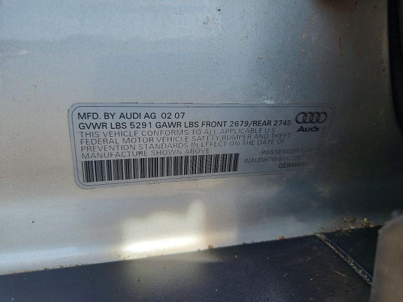 Продажа на аукционе авто 2007 Audi A6, vin: WAUDH74F87N125212, номер лота: 59822586