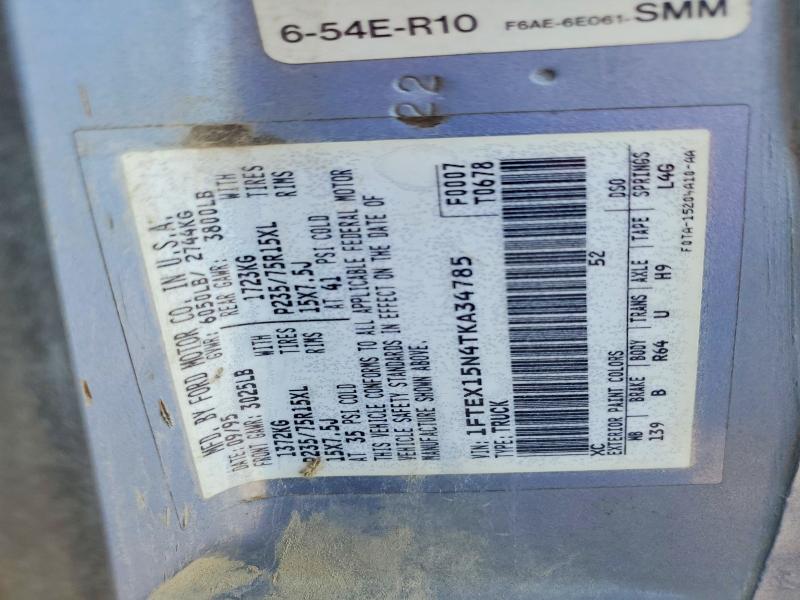 Aukcja sprzedaży 1996 Ford F150, vin: 1FTEX15N4TKA34785, numer aukcji: 65876766