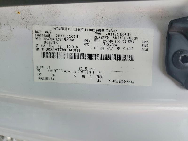 64562066 :رقم المزاد ، 1FD0X4HT7MED45936 vin ، 2021 Ford F450 مزاد بيع