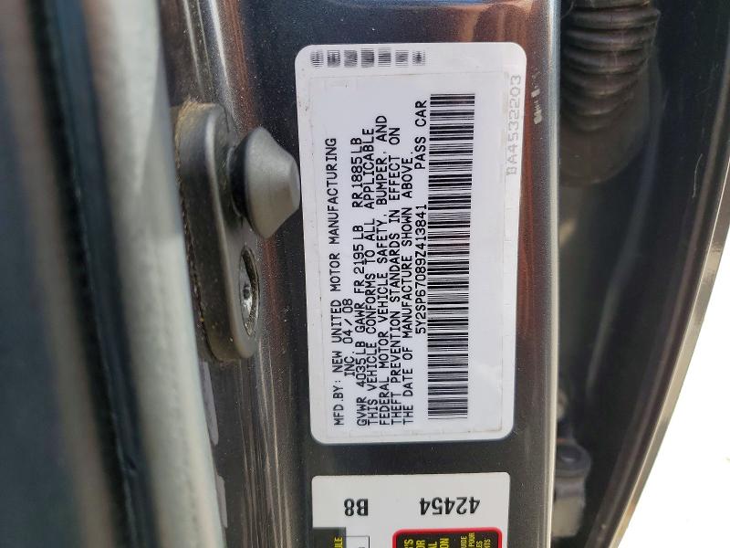 Aukcja sprzedaży 2009 Pontiac Vibe, vin: 5Y2SP67089Z413841, numer aukcji: 63126536