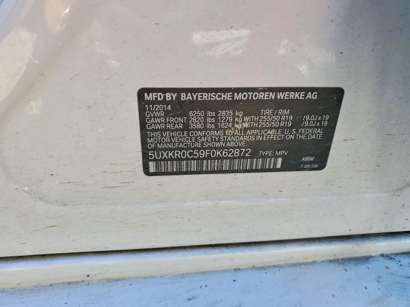 Продаж на аукціоні авто 2015 Bmw X5, vin: 5UXKR0C59F0K62872, номер лоту: 64191256