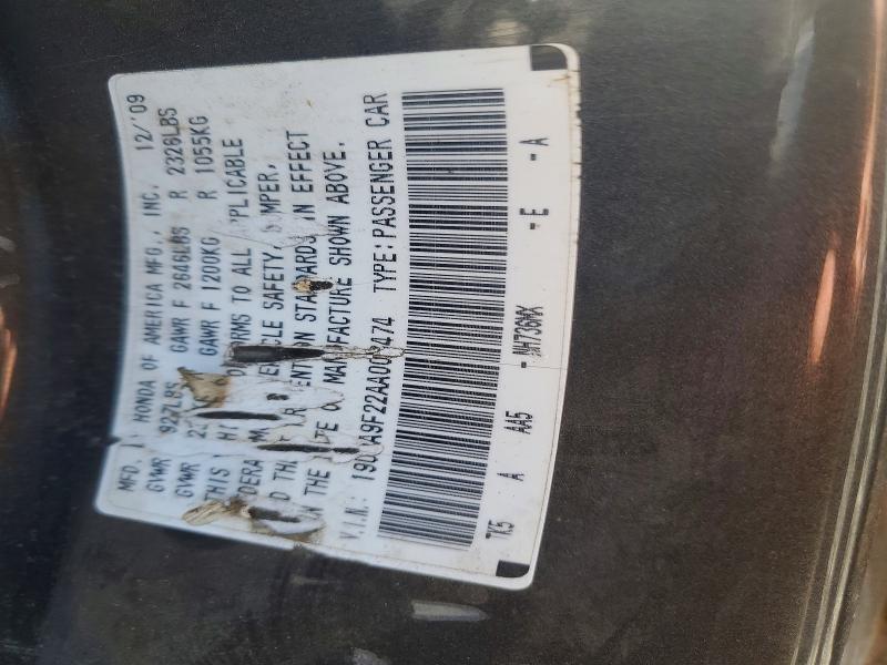 66816916 :رقم المزاد ، 19UUA9F22AA003474 vin ، 2010 Acura Tl مزاد بيع