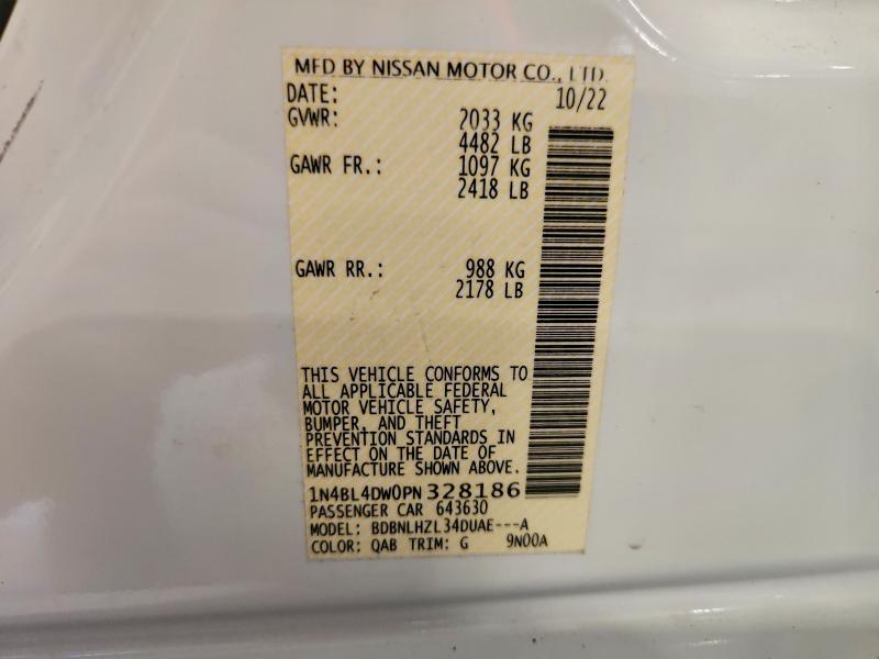 Aukcja sprzedaży 2023 Nissan Altima, vin: 1N4BL4DW0PN328186, numer aukcji: 64213276