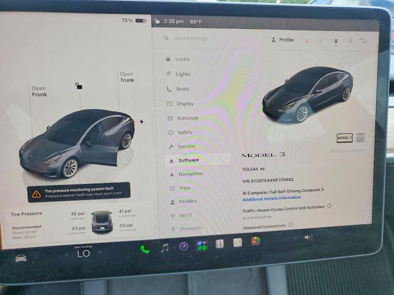 Aukcja sprzedaży 2022 Tesla Model 3, vin: 5YJ3E1EAXNF370662, numer aukcji: 64129836