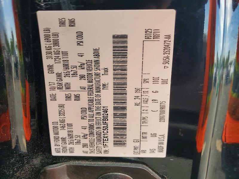 63439236 :رقم المزاد ، 1FTEX1C50JFB02461 vin ، 2018 Ford F150 مزاد بيع