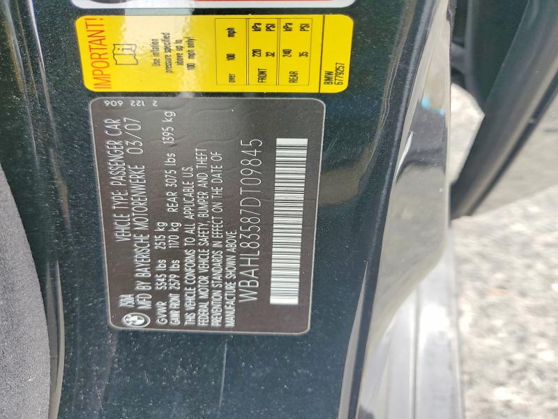 Продаж на аукціоні авто 2007 Bmw 750, vin: WBAHL83587DT09845, номер лоту: 65358466