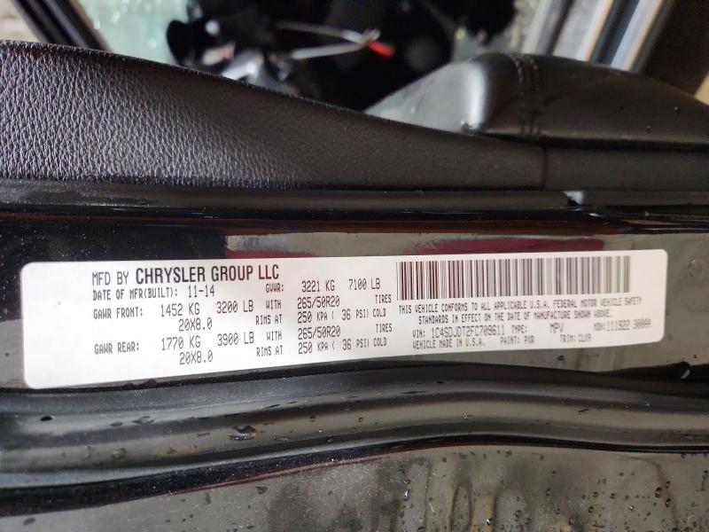 Aukcja sprzedaży 2015 Dodge Durango, vin: 1C4SDJDT2FC709611, numer aukcji: 65921356