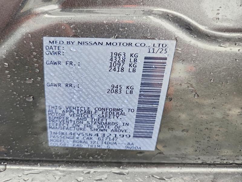 Aukcja sprzedaży 2025 Nissan Altima, vin: 1N4BL4EV5SN432199, numer aukcji: 64130216