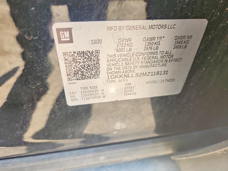 Aukcja sprzedaży 2021 Gmc Acadia, vin: 1GKKNLLS2MZ118131, numer aukcji: 65692776