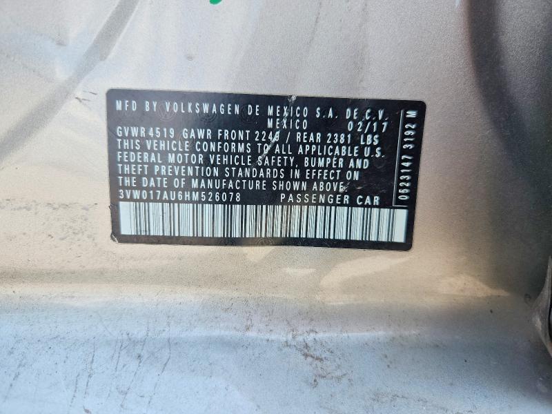 Продаж на аукціоні авто 2017 Volkswagen Golf Sportwagen, vin: 3VW017AU6HM526078, номер лоту: 64569236