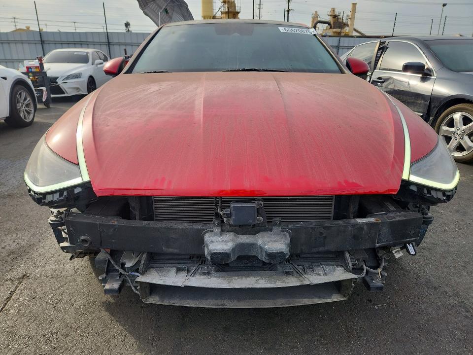 2021 Hyundai Sonata Hybrid მანქანა იყიდება აუქციონზე, vin: KMHL54JJ6MA027843, აუქციონის ნომერი: 66620876