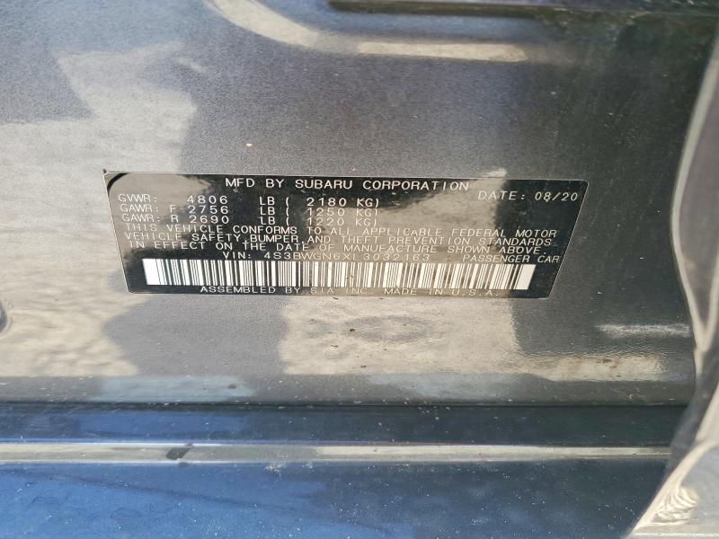 Aukcja sprzedaży 2020 Subaru Legacy, vin: 4S3BWGN6XL3032163, numer aukcji: 65647536