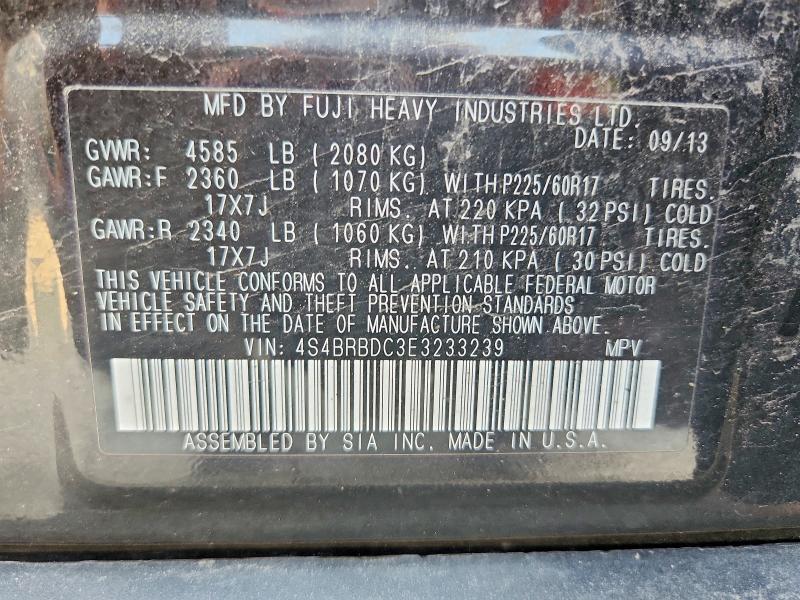 Aukcja sprzedaży 2014 Subaru Outback, vin: 4S4BRBDC3E3233239, numer aukcji: 63756936