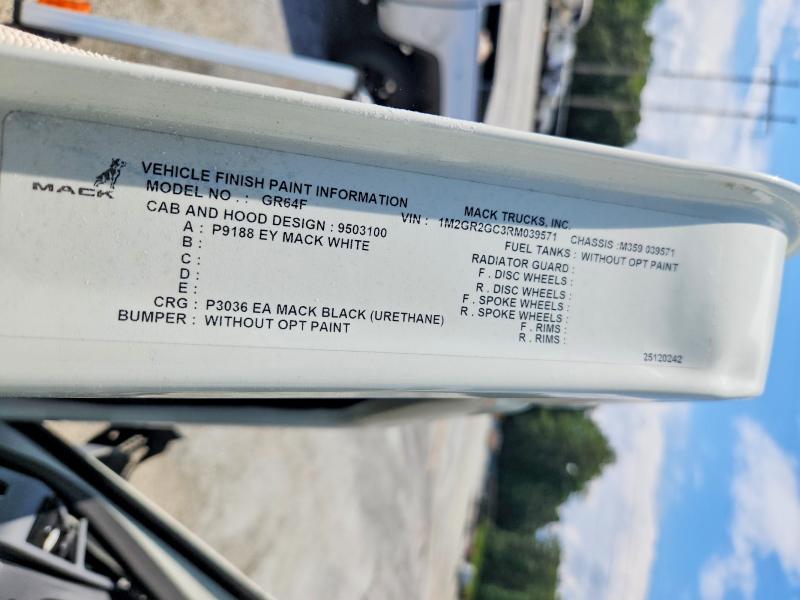 Продаж на аукціоні авто 2024 Mack Granite, vin: 1M2GR2GC3RM039571, номер лоту: 64075736