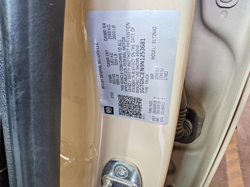 Продаж на аукціоні авто 2022 Gmc Canyon, vin: 1GTG5CEN9N1253681, номер лоту: 63703746