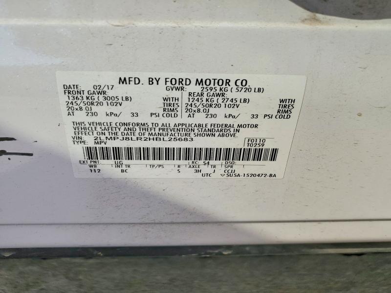 Продажа на аукционе авто 2017 Lincoln Mkx, vin: 2LMPJ8LR2HBL25683, номер лота: 66478526