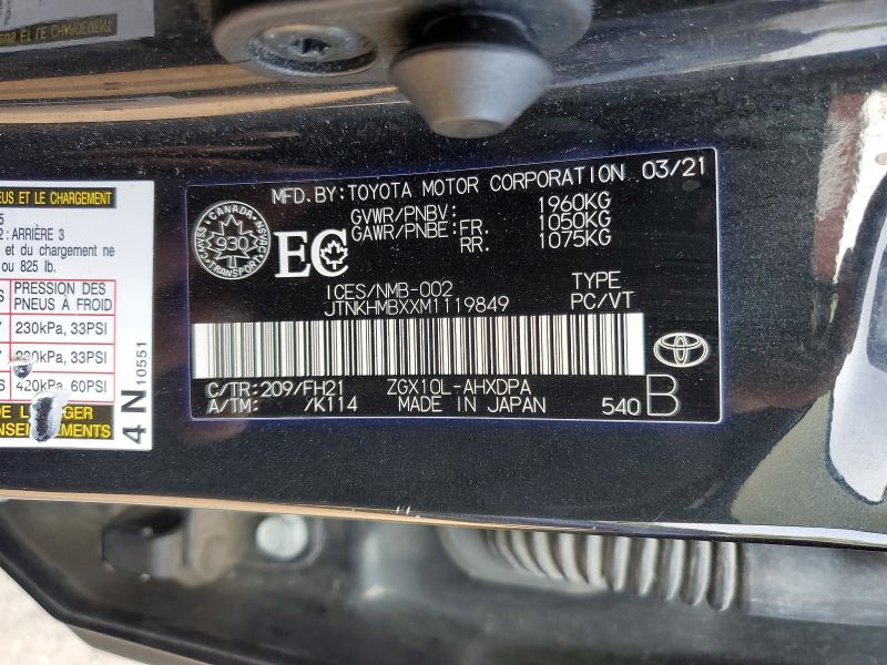 Продажа на аукционе авто 2021 Toyota C-hr, vin: JTNKHMBXXM1119849, номер лота: 64829996