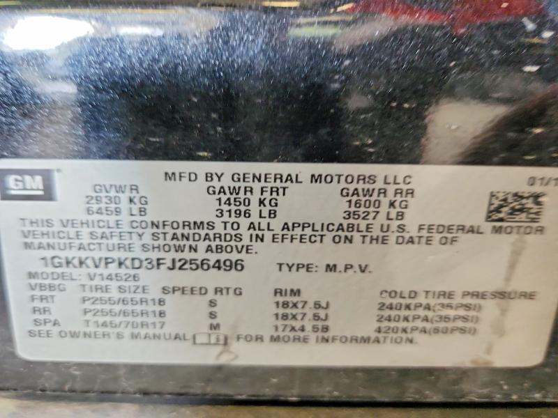 2015 Gmc Acadia მანქანა იყიდება აუქციონზე, vin: 1GKKVPKD3FJ256496, აუქციონის ნომერი: 64064146