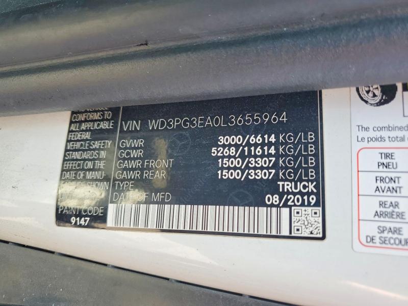 Продаж на аукціоні авто 2020 Mercedes-benz Unknown, vin: WD3PG3EA0L3655964, номер лоту: 65220536