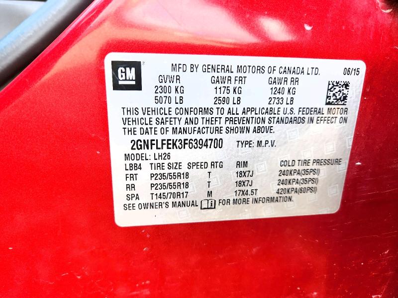 Продажа на аукционе авто 2015 Chevrolet Equinox, vin: 2GNFLFEK3F6394700, номер лота: 64340896